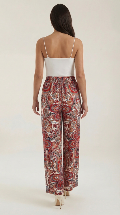 Pantaloni Donna Paisley a Gamba Ampia