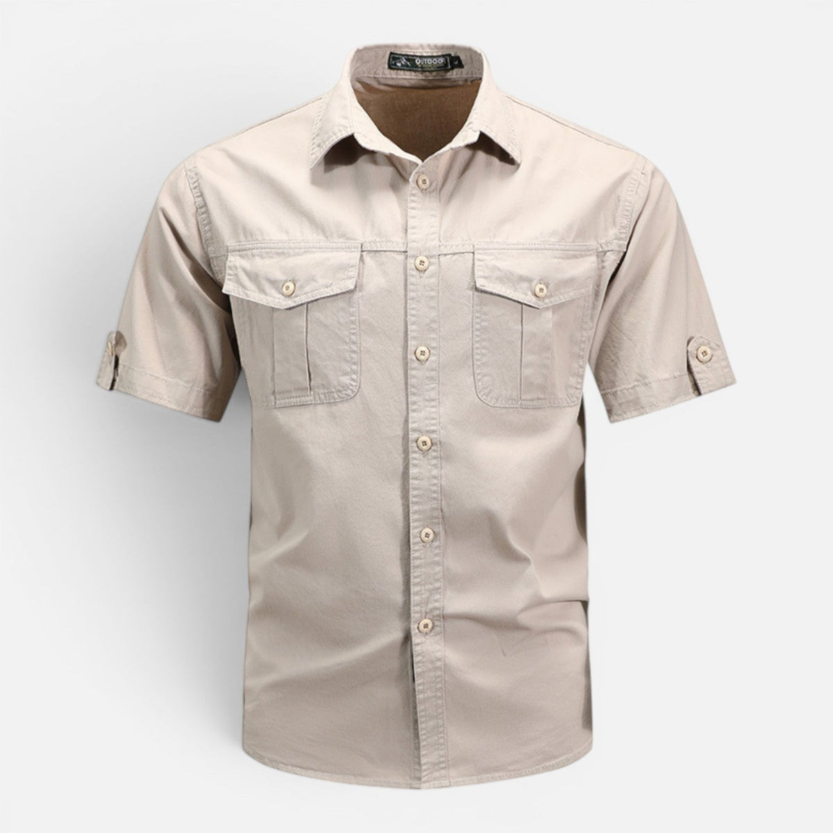 Camicia Safari Uomo Manica Corta Cotone Leggera con Tasche
