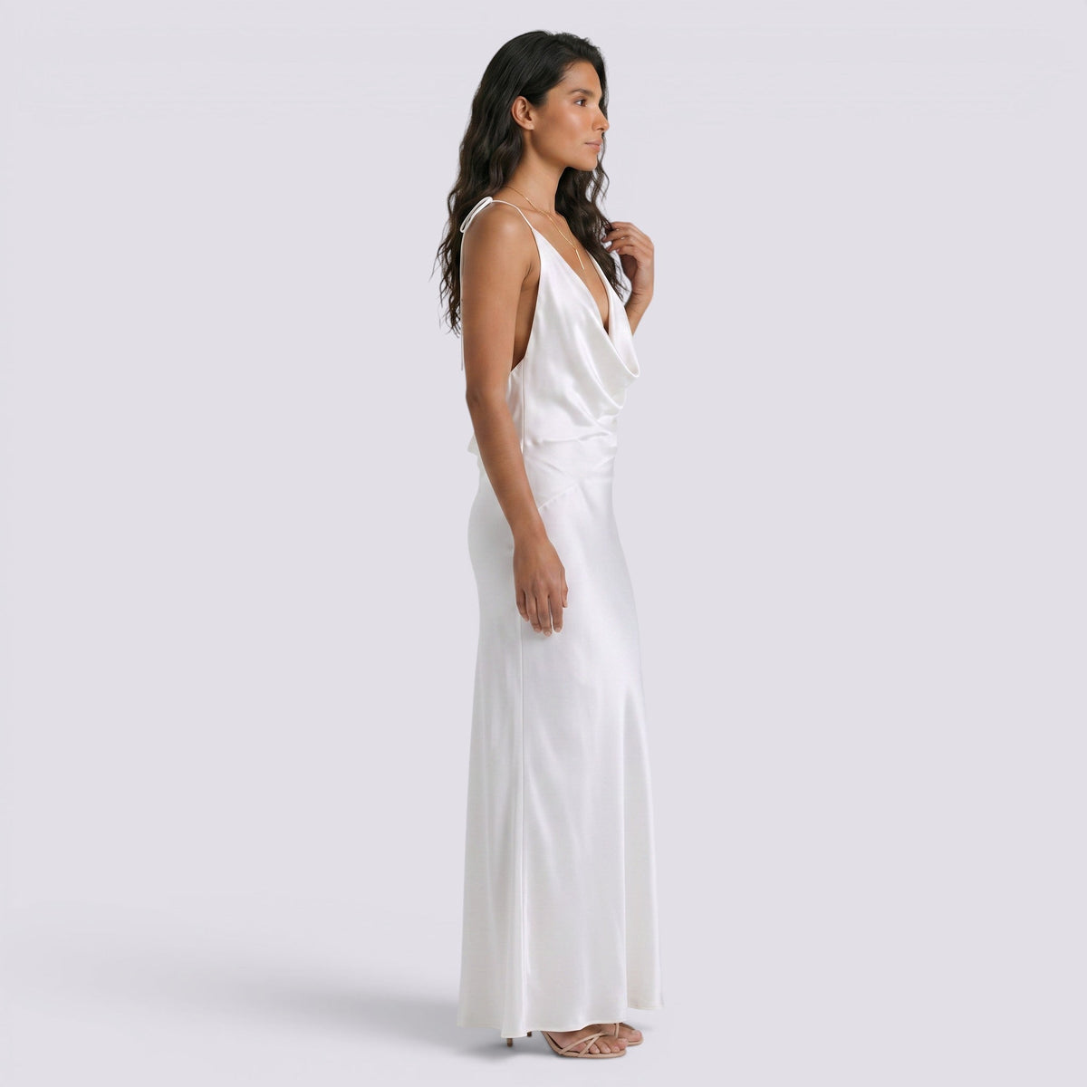 Abito Donna Halter in Raso da Sera