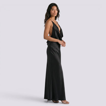 Abito Donna Halter in Raso da Sera