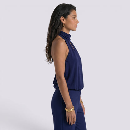 Abito Corto Donna Halter con Schiena Aperta