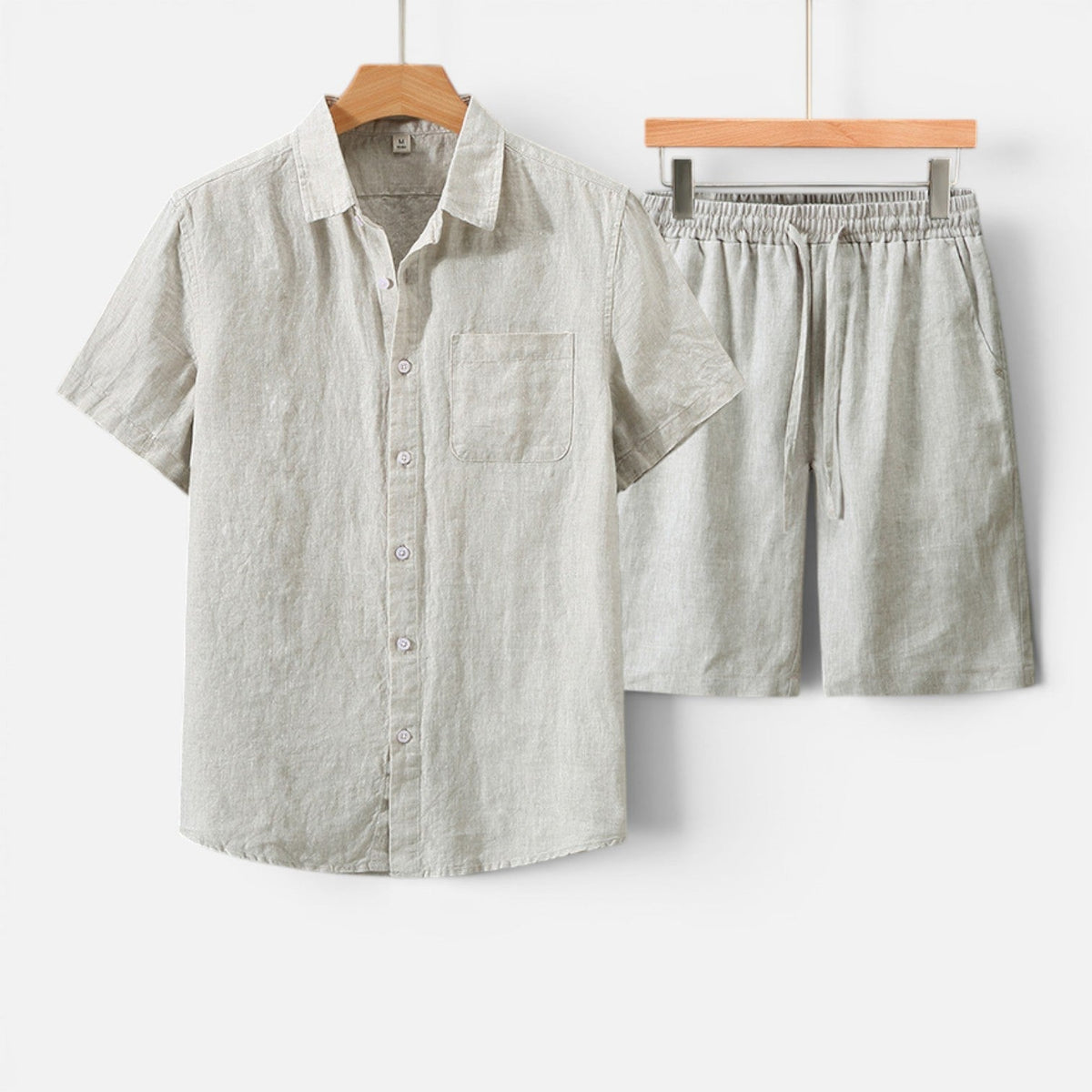Completo Uomo Estivo Camicia e Shorts Leggero Traspirante
