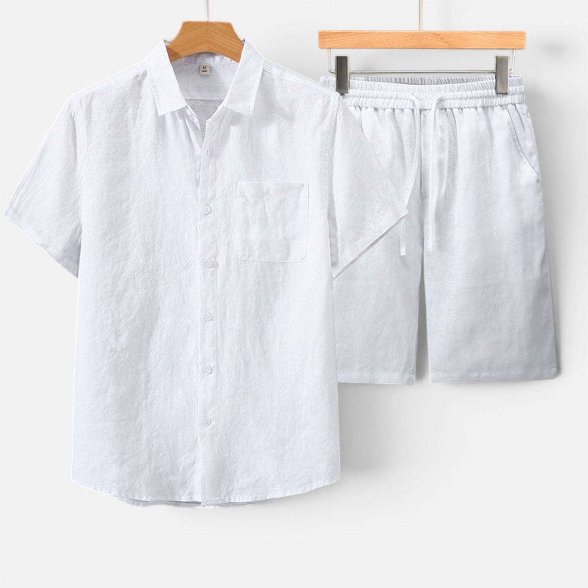 Completo Uomo Estivo Camicia e Shorts Leggero Traspirante