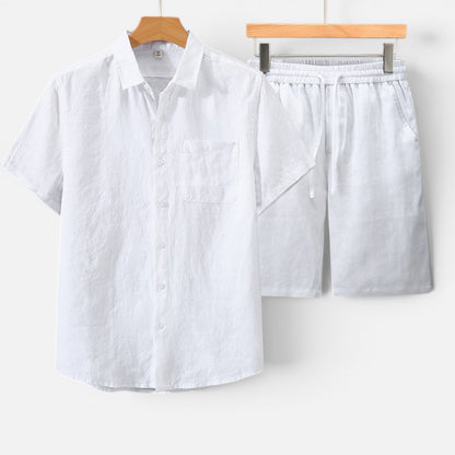 Completo Uomo Estivo Camicia e Shorts Leggero Traspirante