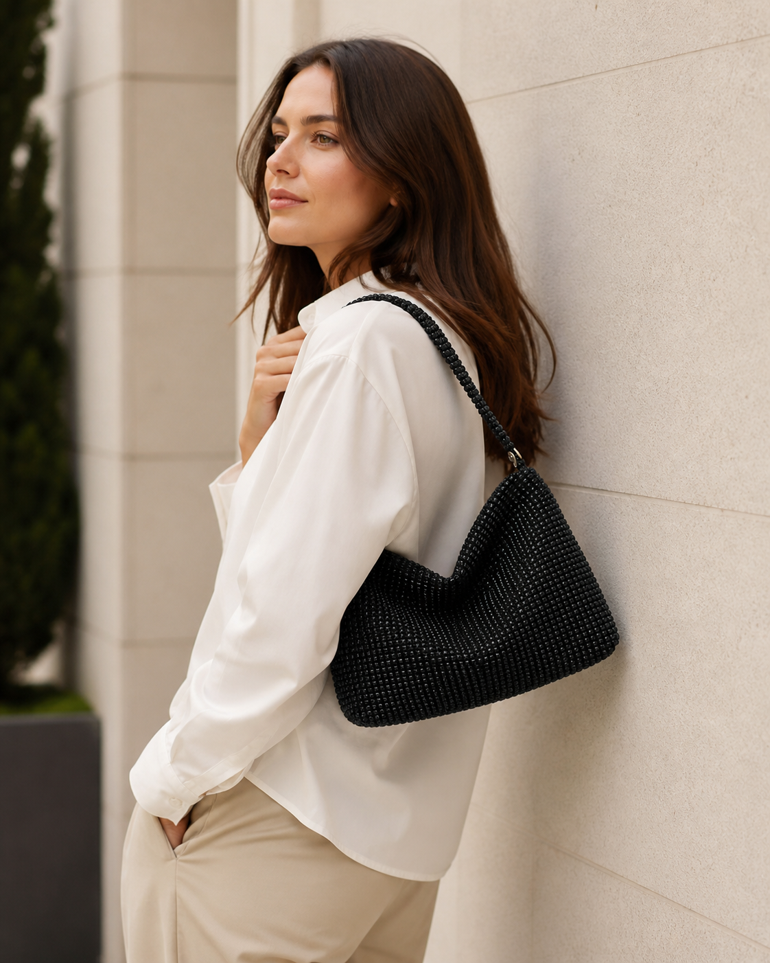 Borsa a Spalla Donna con Strass