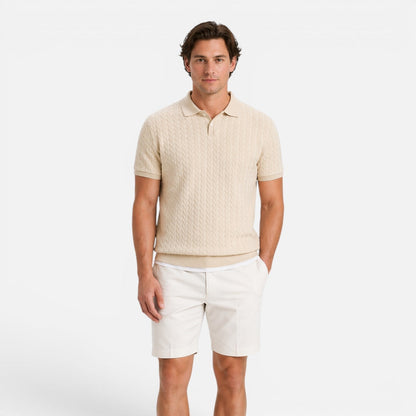 Polo Uomo in Maglia Texturizzata Traspirante Regular Fit