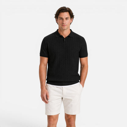Polo Uomo in Maglia Texturizzata Traspirante Regular Fit