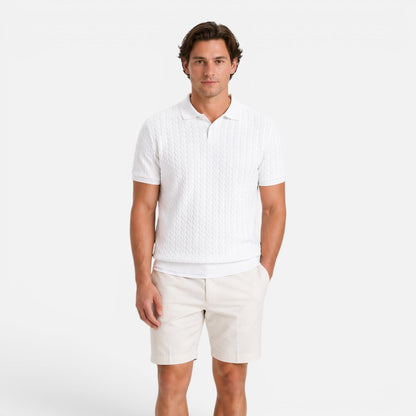 Polo Uomo in Maglia Texturizzata Traspirante Regular Fit