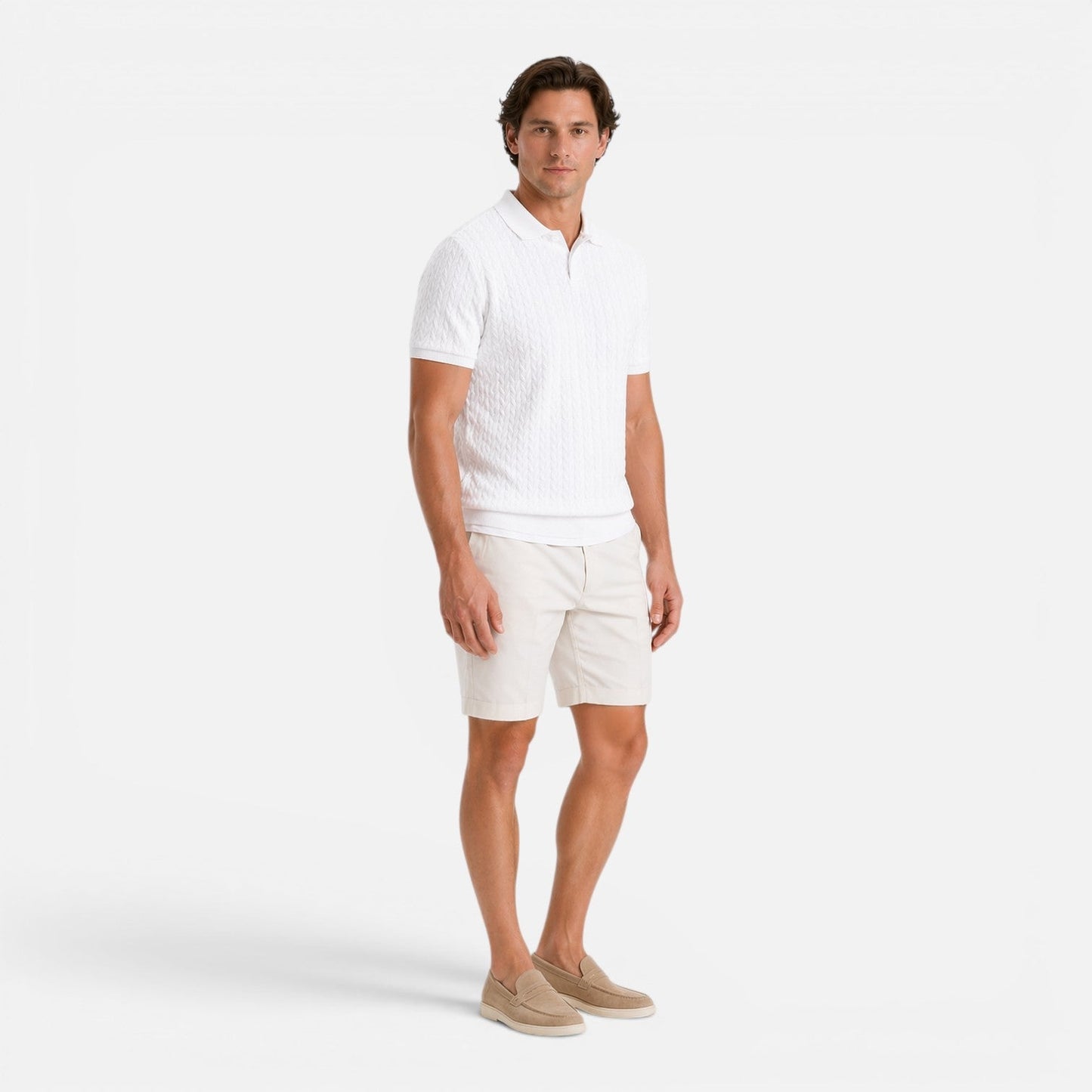 Polo Uomo in Maglia Texturizzata Traspirante Regular Fit
