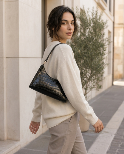 Borsa a Spalla Donna Effetto Cocco