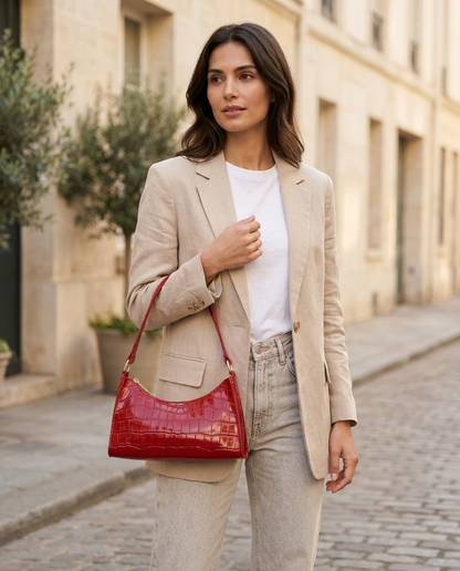 Borsa a Spalla Donna Effetto Cocco