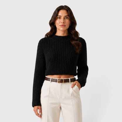 Maglione Crop Donna con Maniche a Campana