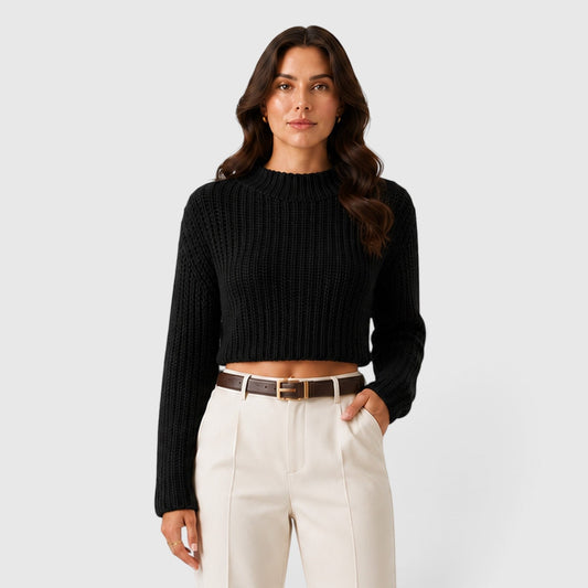 Maglione Crop Donna con Maniche a Campana