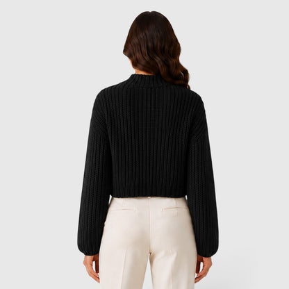 Maglione Crop Donna con Maniche a Campana